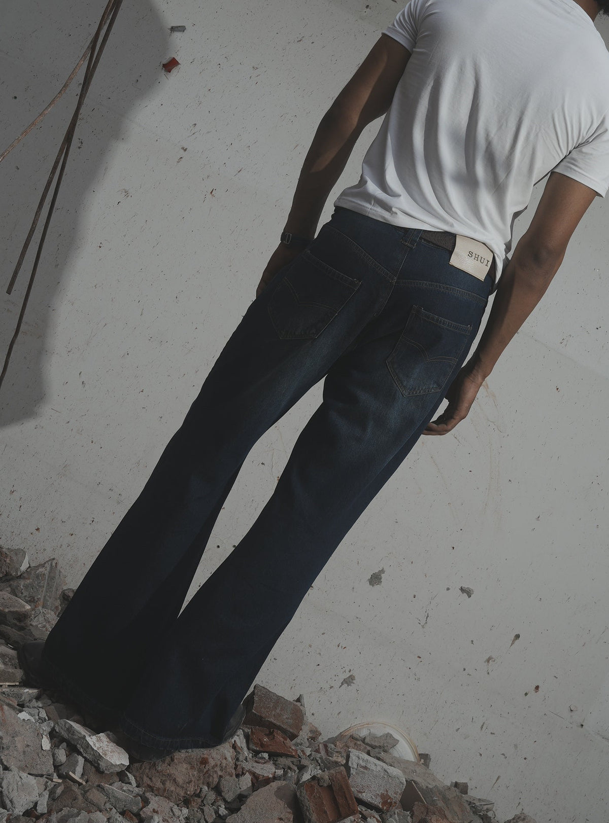 SHUI Vintage Flared Denim Blue Wash