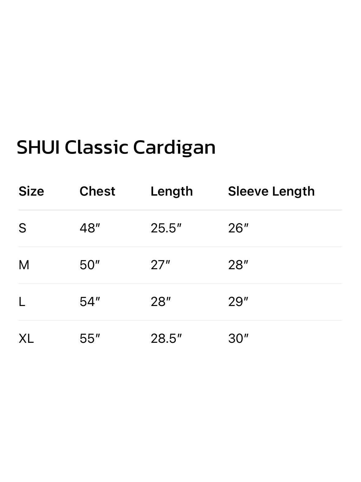SHUI Classic Cardigan