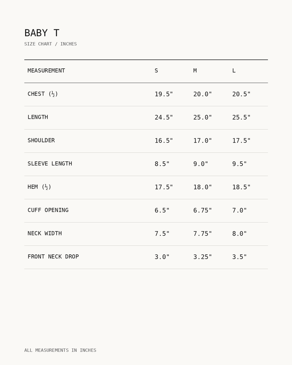 SHUI Essential Baby Tee